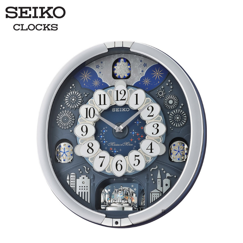 SEIKO CLOCKS นาฬิกาเมโลดี้ รุ่น QXM379S ขนาด 17x15 นิ้ว