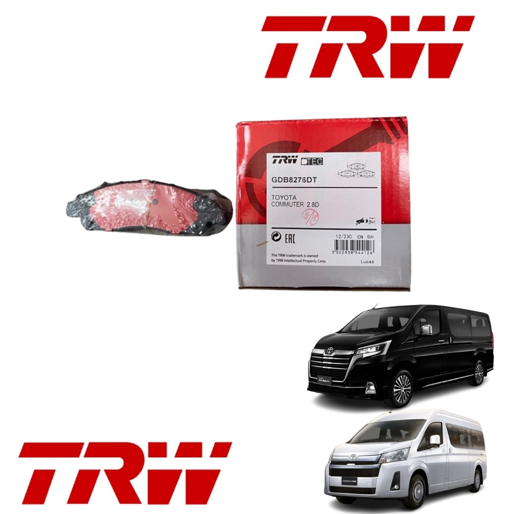TRW ผ้าเบรคหน้า-หลัง ก้ามเบรคหลัง Toyota Hiace KDH300 Commuter 2.8 / Majesty ปี 2019-ON