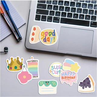 [พร้อมส่ง] สติ๊กเกอร์ชุด Super Cute จำนวน 90 ชิ้น กันน้ำ สําหรับติดตกแต่ง