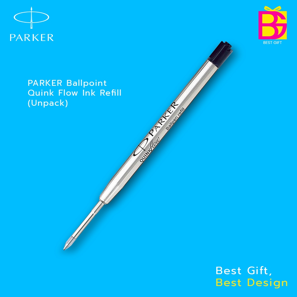 PARKER ไส้ปากกาลูกลื่น PARKER Ballpoint pen Quink Flow Ink Refill หัว M 0.7 หมึกดำ หมึกน้ำเงิน ของแท้ (ไม่มีแพ็คเกจ)