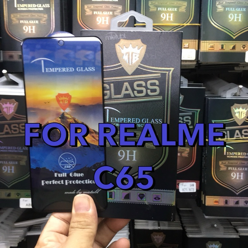 ฟิล์มกระจกเต็มจอ รุ่น Realme C65/C67(4G)/(5G) (ตรงรุ่น) ฟิล์มกระจกนิรภัยกันรอยขีดข่วน สินค้าพร้อมส่งในไทย