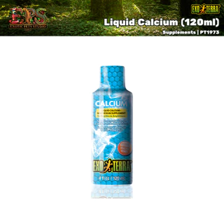 Exoterra Calcium Liquid Electrolyte & Vitamin D3 Liquid 120 กรัม วิตามินแคลเซี่ยมสำหรับสัตว์เลื้อยคลานแบบน้ำ (EXP 2028)