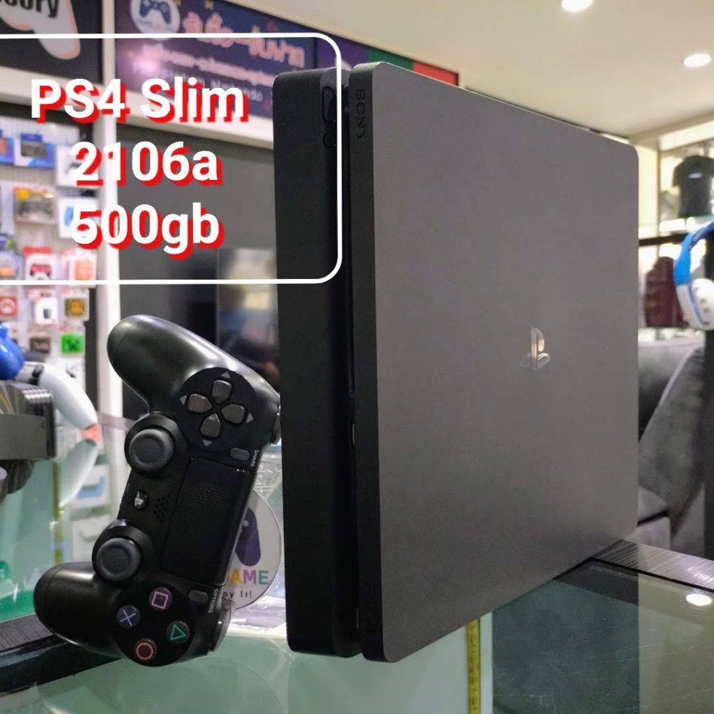 เครื่อง PS4 Slim 500GB มือ2 สภาพดี Playstation4 Slim มือสอง (PS4 มือสอง PS4 มือ2)