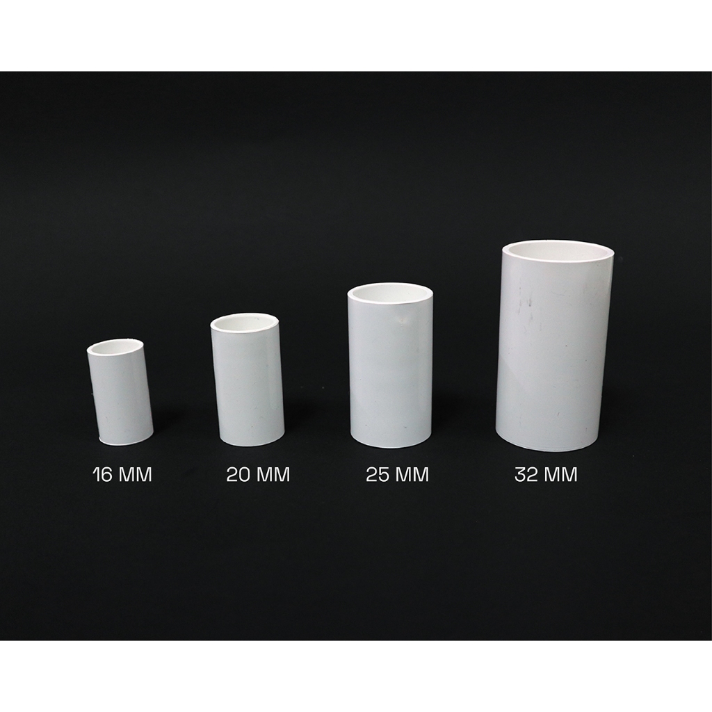 ข้อต่อตรง PVC 16,20,25,32 (1ถุง 10 ตัว)