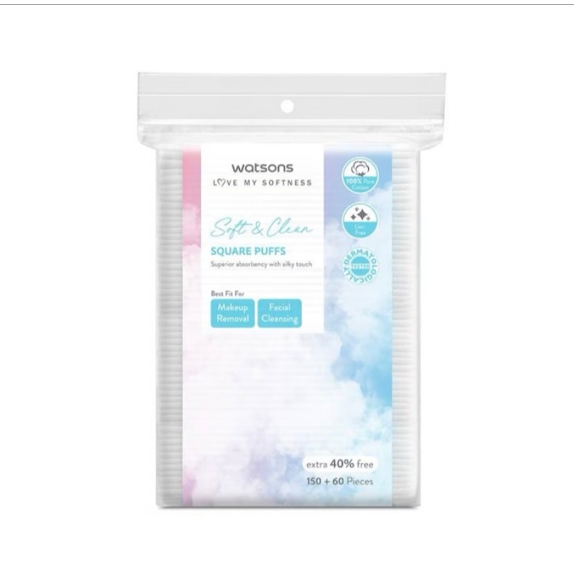 <<kelly's Shop>> Watsons Square Puffs 210 sheets.