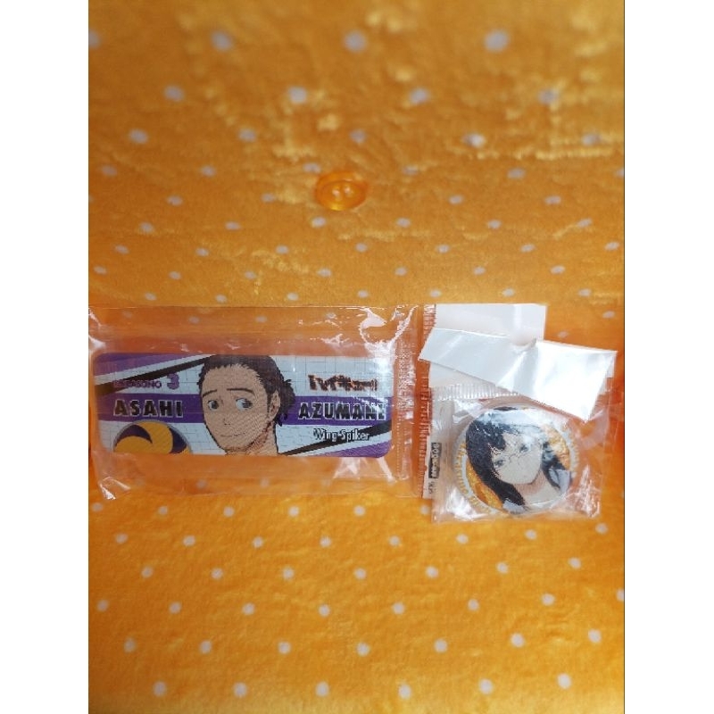 (ขายคู่)เข็มกลัด ไฮคิว Haikyuu - Asahi Azumane + Shimizu Kiyoko