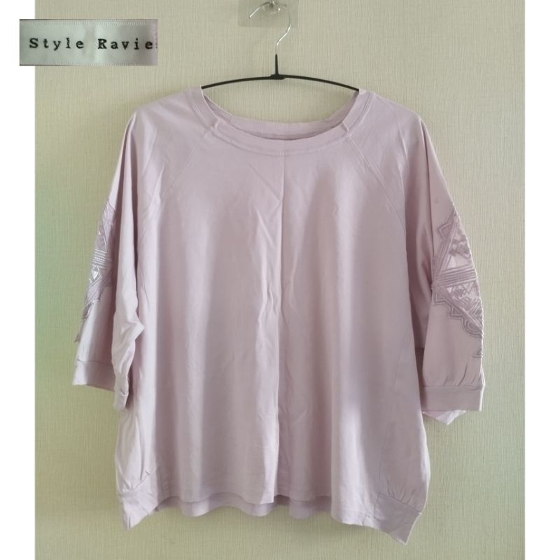 เสื้อยืดแขนพอง แบรนด์ Style Ravie มือสอง สภาพสวย