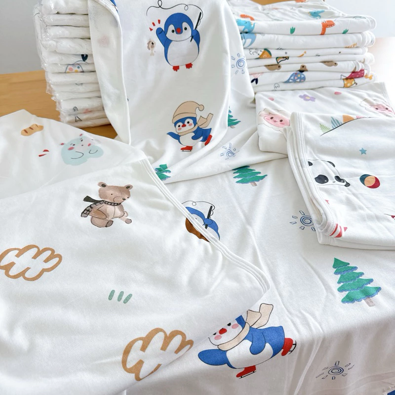 (*พร้อมส่งในไทย*)ผ้าเช็ดตัวเด็กใยไผ่