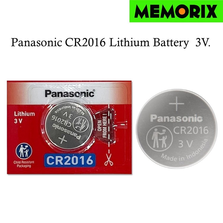 ของแท้ Original 1 ก้อน CR2016 Panasonic Lithium Battery ถ่านลิเธียม