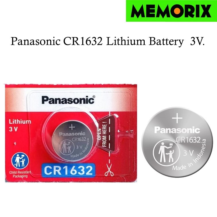 ของแท้ Original 1 ก้อน CR1632 Panasonic Lithium Battery ถ่านลิเธียม
