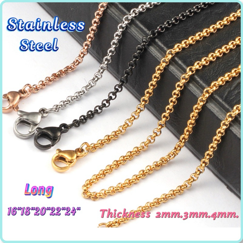 LN16 สร้อยคอสแตนเลสแท้ 100 %