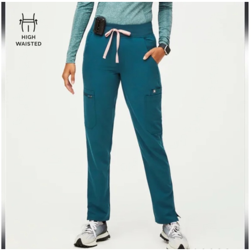 กางเกงผ้ายืดหยุ่นของแท้FIGSแบร์นนอก*แบบ1 Women Hight Waisted YOLA Skinny Scrub Pant สินค้าของแท้Outl