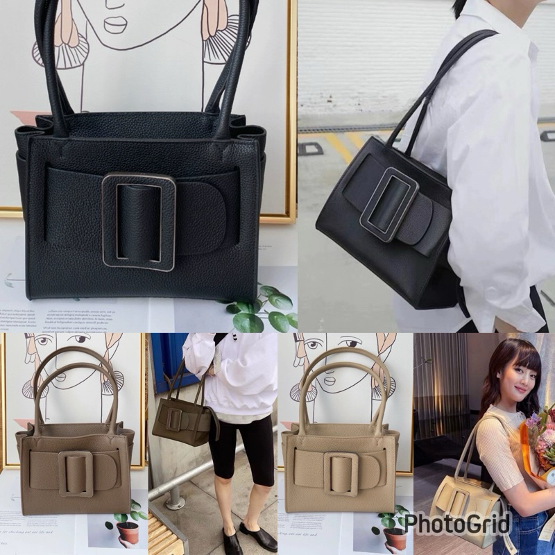 (สีดำพร้อมส่ง) bobby soft size23cm หนังวัวแท้ 1:1