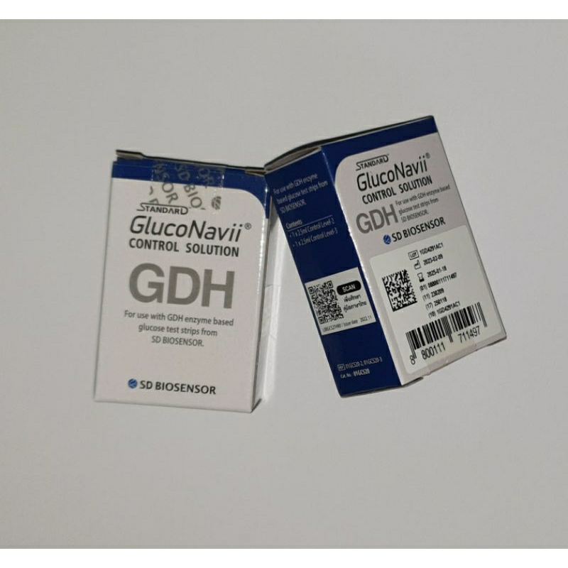 น้ำยาควบคุมคุณภาพแผ่นตรวจน้ำตาล Gluconavii Pro SD Biosensor (control