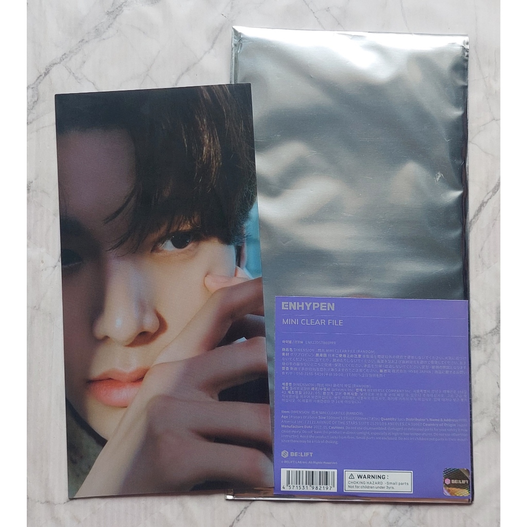 Mini Clear File Jake ของแท้ จาก POP-UP STORE อัลบั้ม ญี่ปุ่น ENHYPEN - DIMENSION ：閃光 Album พร้อมส่ง 