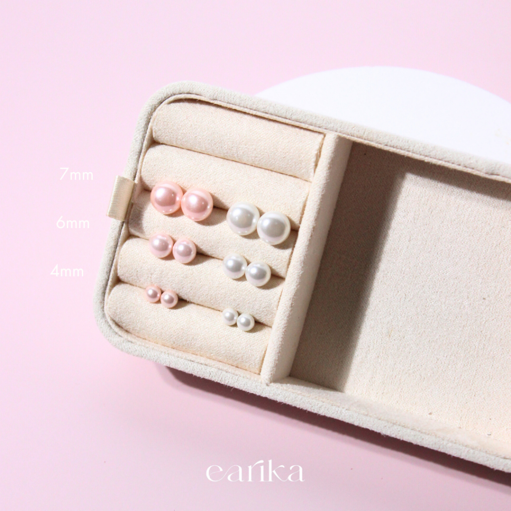 earika.earrings – pearl dot stud ต่างหูมุกเม็ดเดี่ยวก้านเงินแท้ ผิวแพ้ง่ายใส่ได้