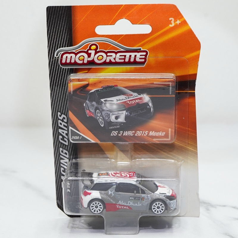 โมเดลรถเหล็ก มาจอเร็ตต์ Majorette แพ็ค Citroen DS3 WRC No.3 สีเทา-ขาว-แดง