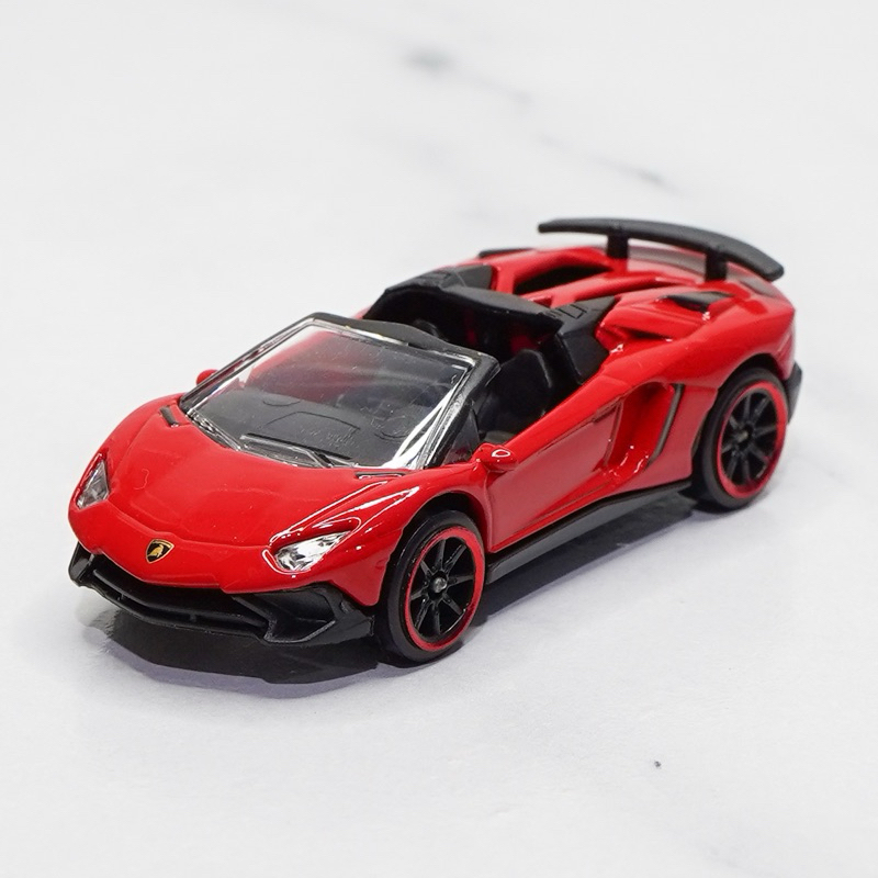 โมเดลรถเหล็กMajorette Lamborghini Aventador SVJ เปิดประทุน สีแดง