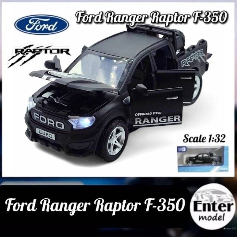 โมเดล​รถ​เหล็ก​ มีเสียงมีไฟ รถกระบะ FORD RANGER RAPTOR สเกล 1/32 ยาว 15cm รวมแบบ