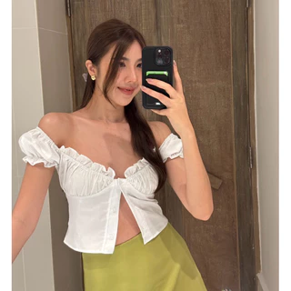 เสื้อครอปแขนตุ๊กตา Cara crop top