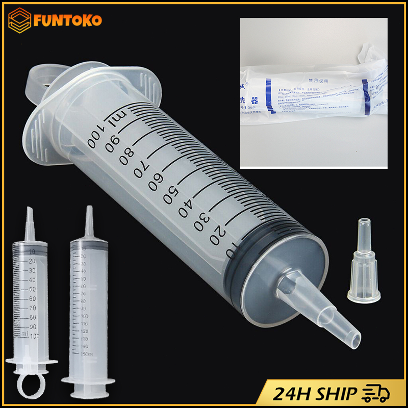 สินค้ามีคุณภาพ กระบอกฉีดยา 100ML 150ML ไซริ้งค์พลาสติก ไม่ติดเข็ม