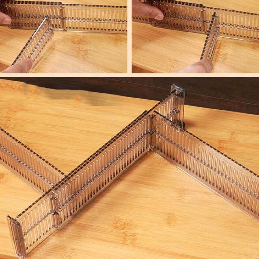 พร้อมส่ง แผ่นกั้นลิ้นชัก แบ่งช่องเก็บของ แบบใส สําหรับตู้เสื้อผ้า ร้านอยู่ที่ไทย - รูปที่ 7