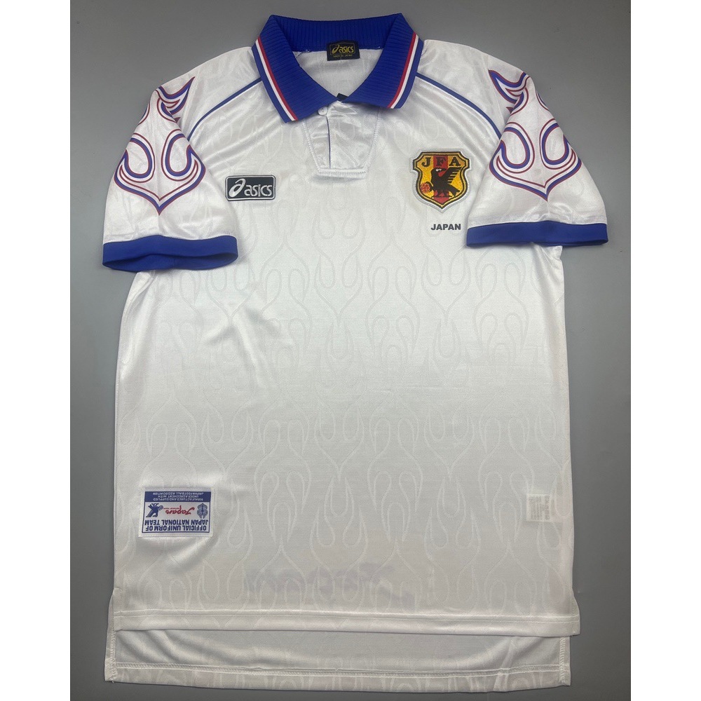 เสื้อบอล ย้อนยุค ทีมชาติ ญี่ปุ่น 1998 เยือน ลายไฟ Retro Japan Away เรโทร คลาสสิค
