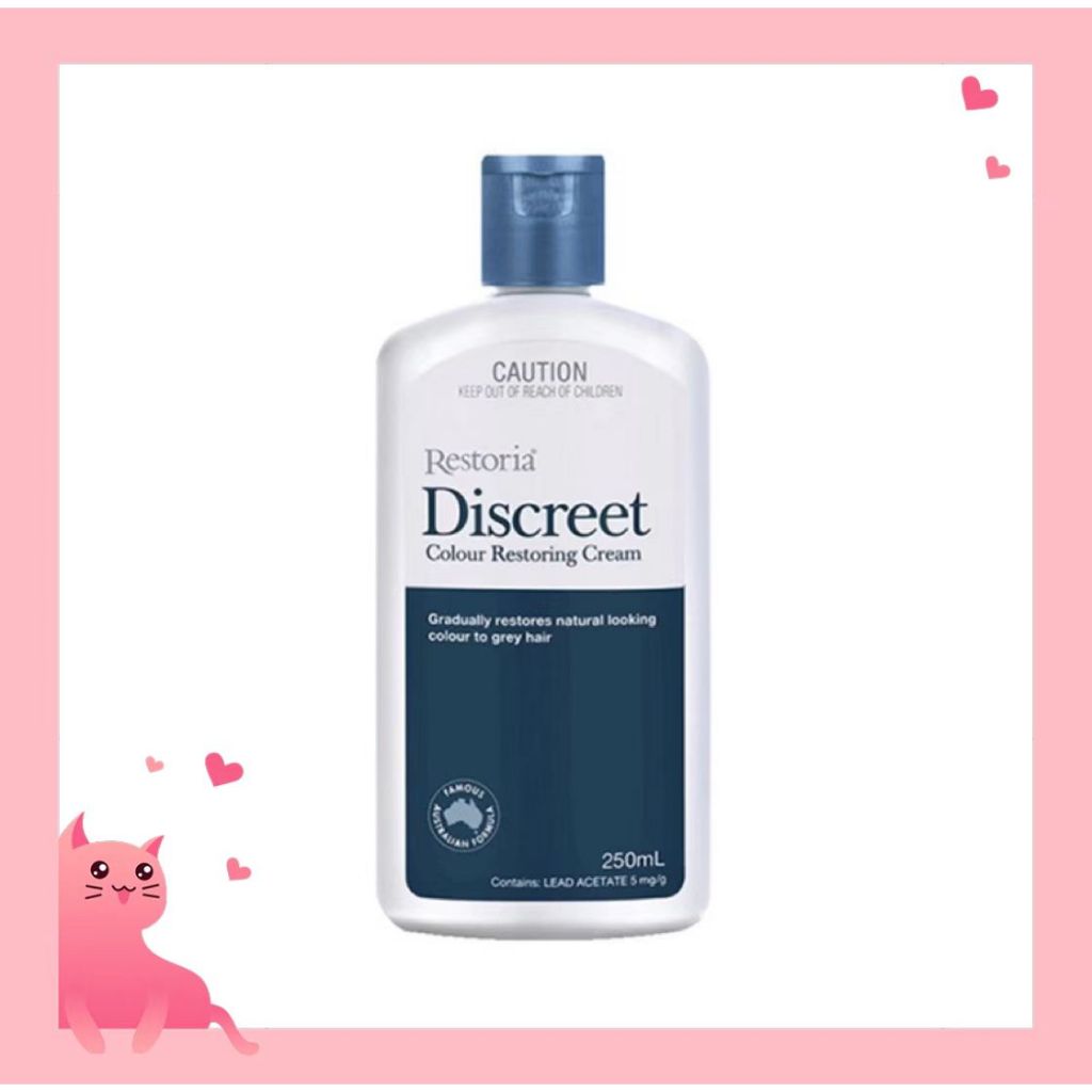 Restoria Discreet ครีมแต่งผมดำ น้ำมันผมดำ คืนสีผมธรรมชาติ ครีมซ่อมแซมสีผมดั้งเดิม 250ml【จัดส่งจากประเทศไทย】