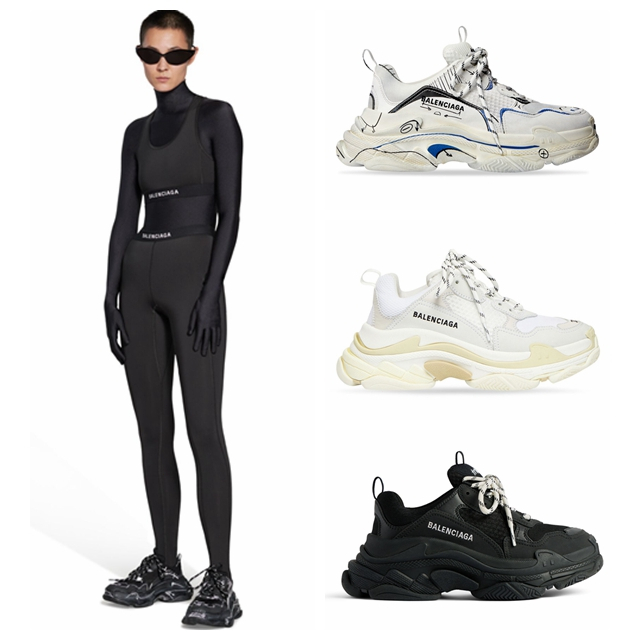 Balenciaga/TRIPLE S SKETCH/รองเท้าผ้าใบผู้หญิง