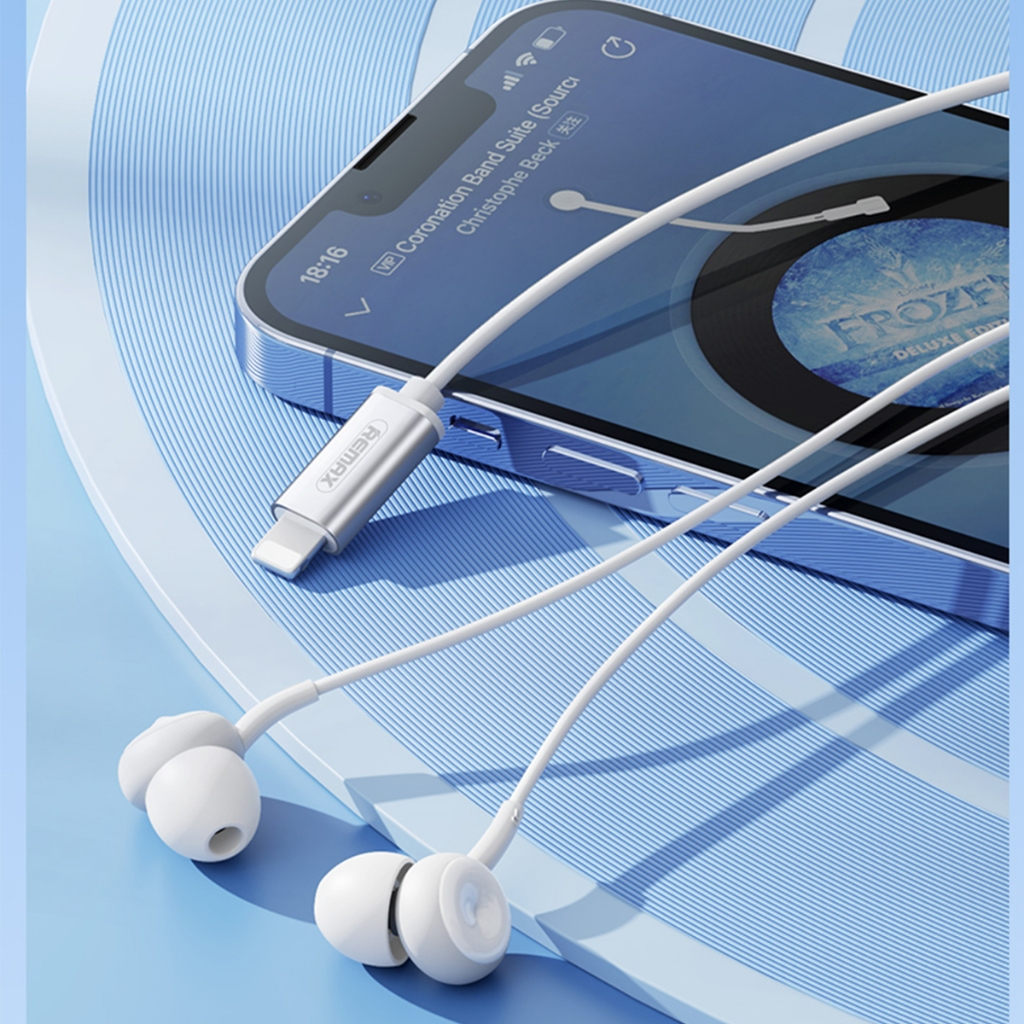 Remax Type-c and Lightning หูฟังแบบมีสายสำหรับฟังเพลง และโทร RM-510