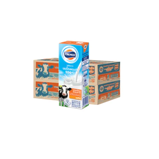 [ขายยกลังx2] โฟร์โมสต์ นมโคแท้ 100% รสจืด 180มล (48กล่อง/ลัง) Foremost 100% UHT Plain Milk 180ml (นมกล่องUHT)