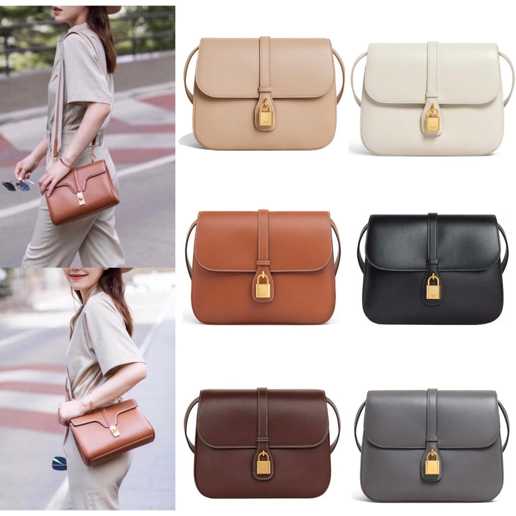 Celine/Tabou lock สายสะพายปรับได้/หนังวัว/กระเป๋าสะพาย/แท้ 100%