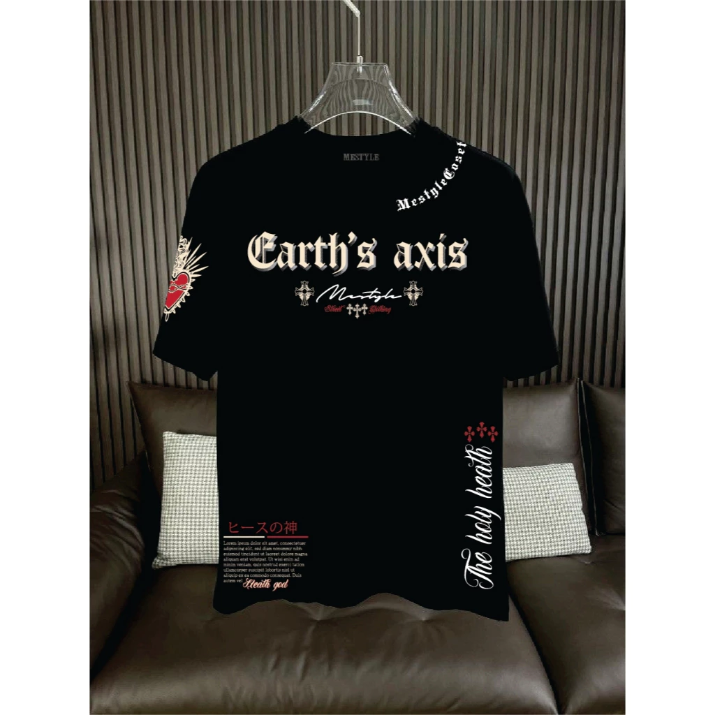 เสื้อCotton100% สกรีนแบบดิจิตอล เนื้อผ้าหนานุ่ม A926-แขนสั้น