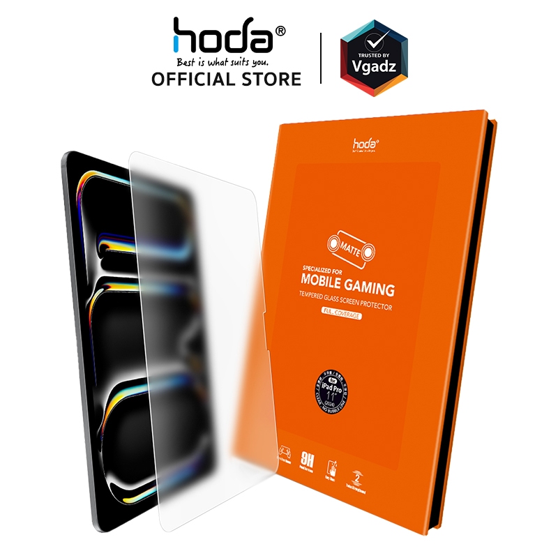Hoda ฟิล์มกระจกสำหรับ iPad Pro 11″ (5th/2024) / Pro 13" (7th/2024) รุ่น Anti-Glare Matte