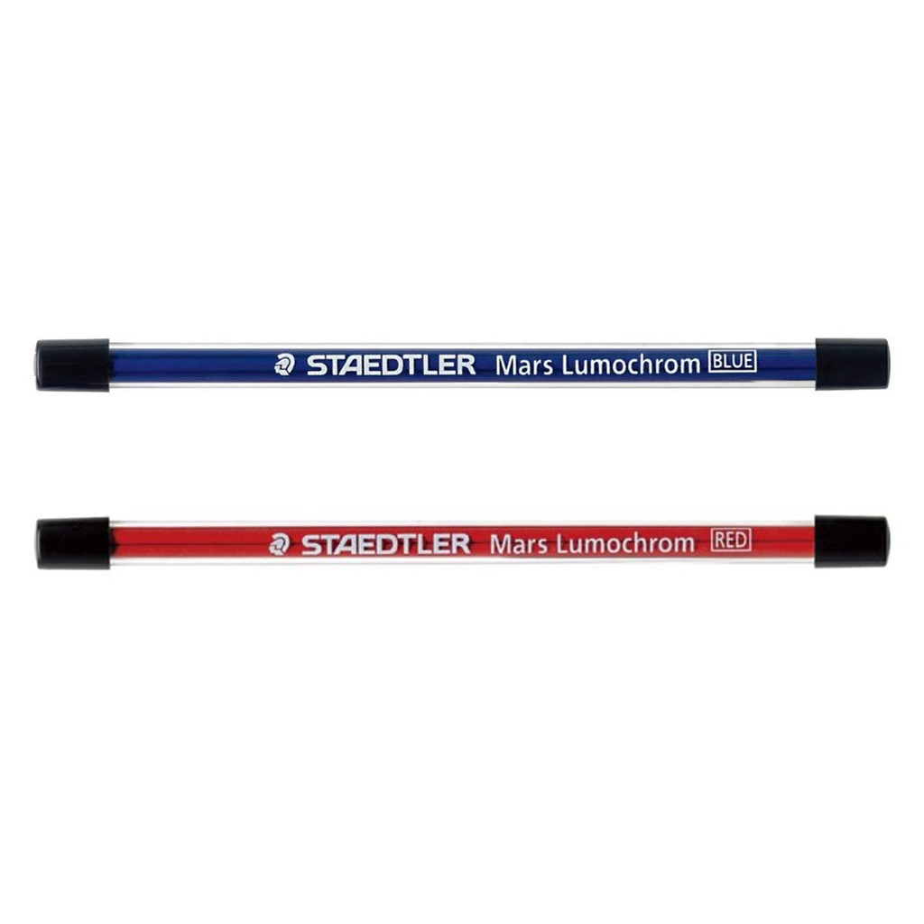 ไส้ดินสอสี ขนาด 2.0 มม. Staedtler Mars Lumochrom สีน้ำเงิน/ สีแดง แพค 4 ไส้