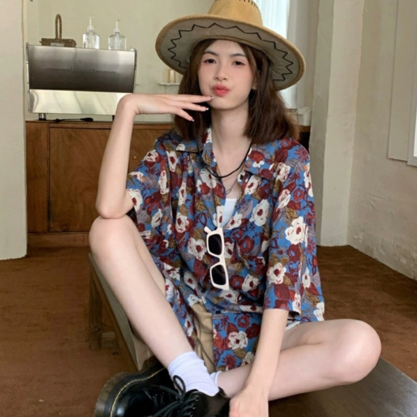 เสื้อเชิ๊แขนสั้น เสื้อใส่เที่ยวทะเล ใส่เดินริมชายหาด เนื้อผ้าดี สวมใส่สบาย ใส่ได้ทั้งชายหญิง ราคา ถูกที่สุด ดีลบีเคเค แกลเลอรีภาพที่ 5
