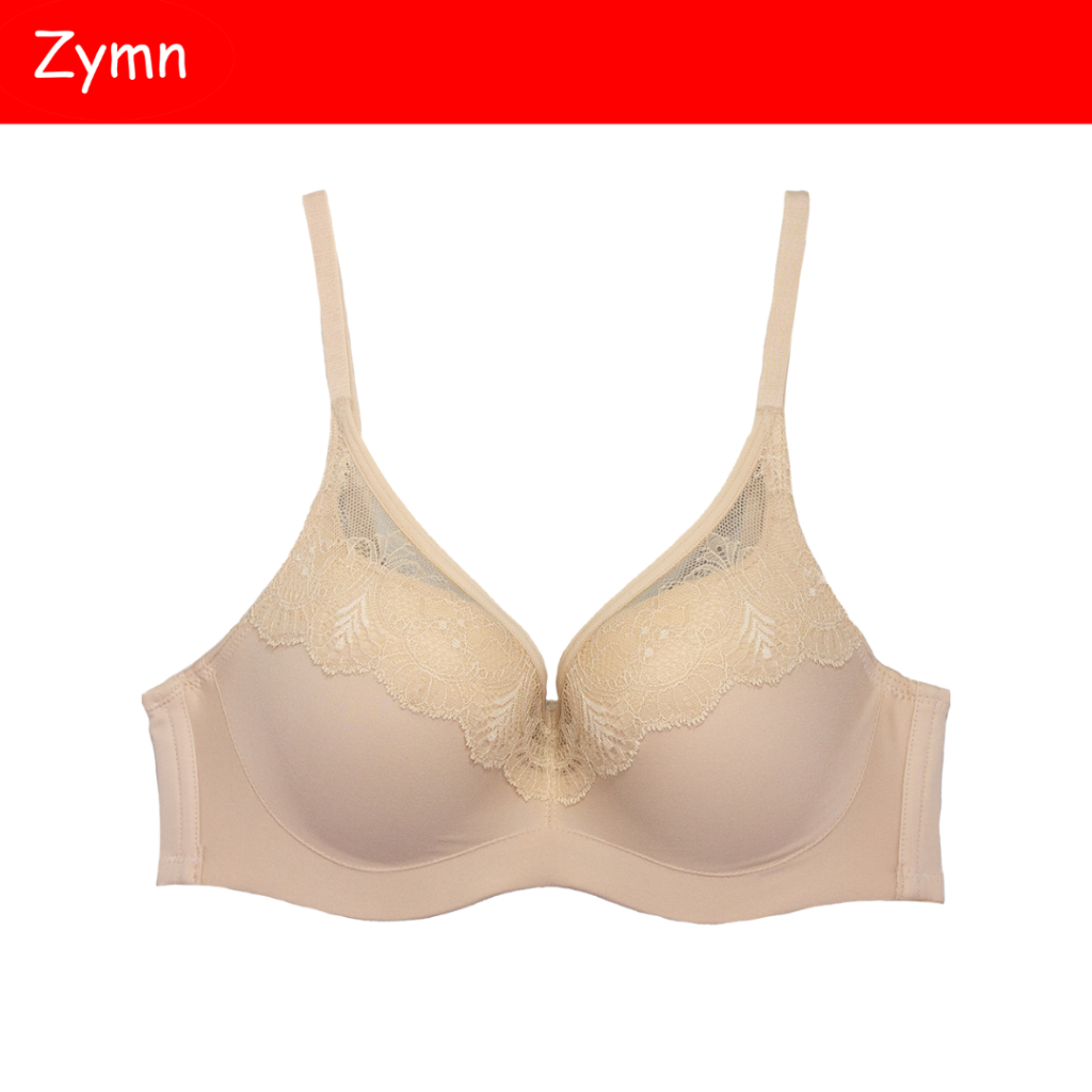 ZYMN ยกทรงมีโครง แต่งลูกไม้ขอบบนเต้า รุ่น ZB3416 (NN) สีเนื้อ
