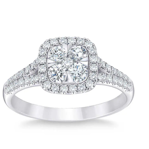 แหวนเพชร Lab Grown Diamond Engagement Ring แหวนหมั้น - ทองคำ 9K
