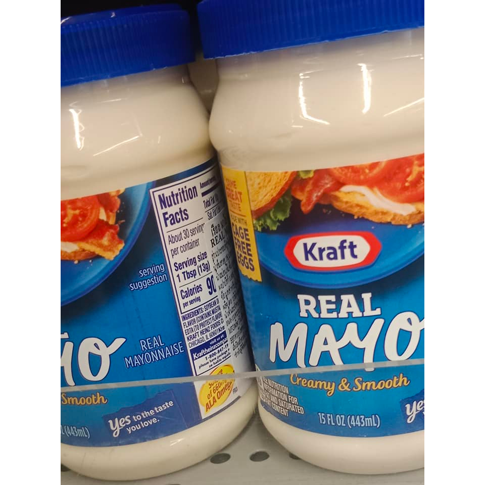 KRAFT Real Mayo Mayonnaise 443g * XL JAR - UK FOOD IMPORT *