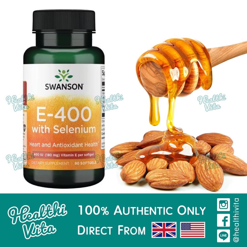 Swanson Ultra-VitaminE 400iu with Selenium 90 Sgels ❌EXP07/28