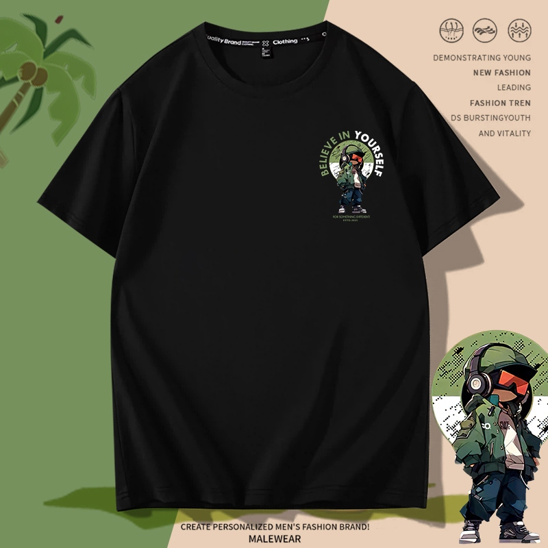 D795Bเสื้อยืดแขนสั้ง สำหรับชายและหญิง ลายสวยแฟชั่งนานาชาติร์**ปลีก-ส่ง