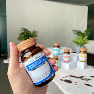 แพ็คคู่ Clover Plus 19 Multivit and Mineral (2 ขวด) วิตามินรวมและแร่ธาตุ 19 ชนิด