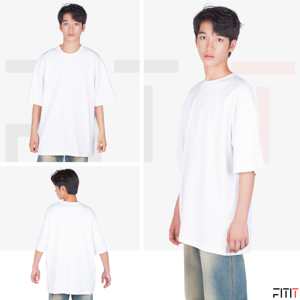 เสื้อOversize ทรงดี คอชิด ฟิตพอดีCotton100%Comb20 เสื้อยืดโอเวอร์ไซส์ คอฟิต ทรงดี ผ้าหนานุ่ม