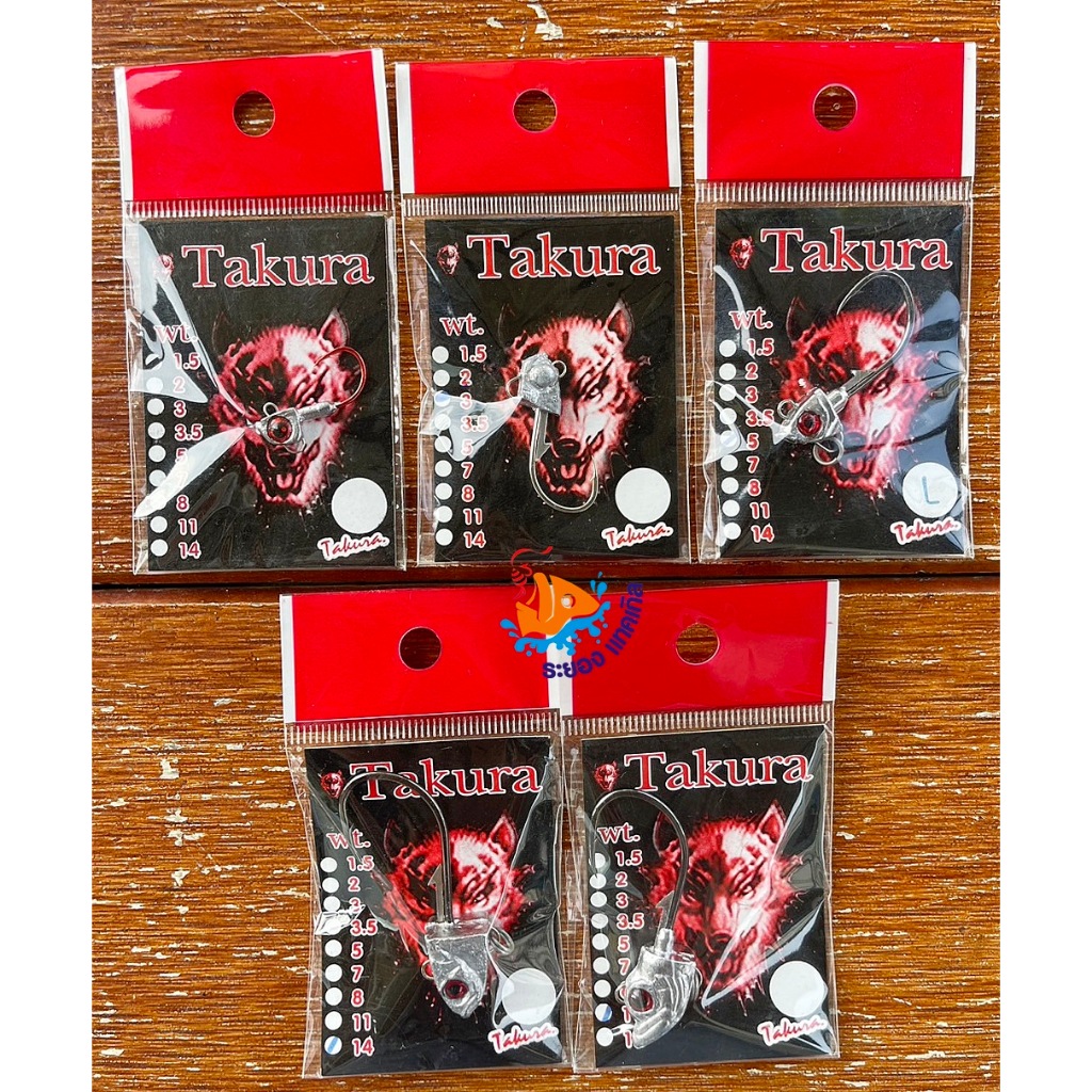ตัวเบ็ด หัวจิ๊ก Takura Jig Head 2020 หัวจิ๊กคละสี มีทุกขนาด