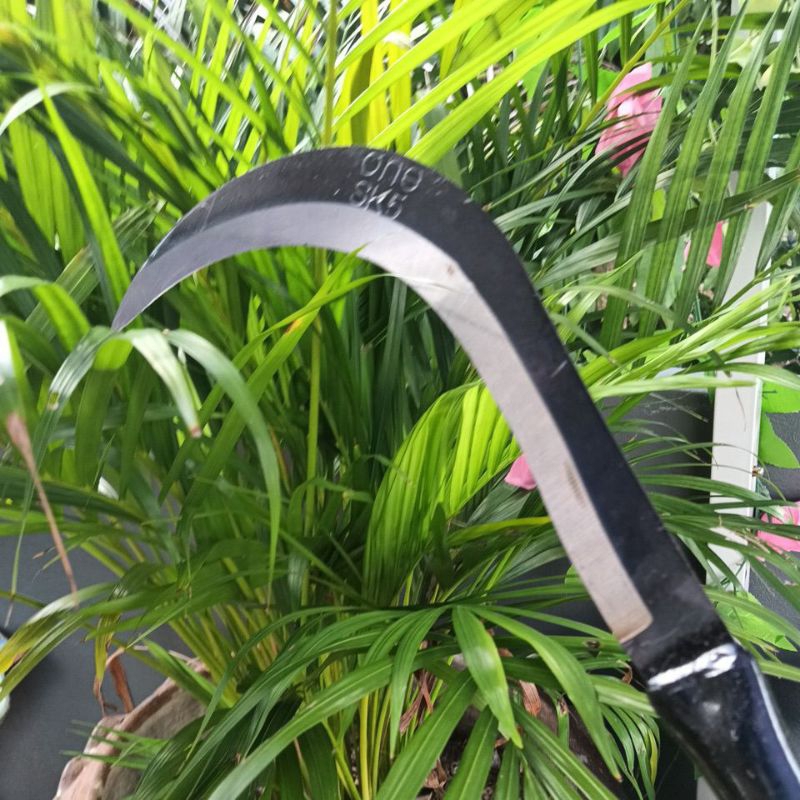 ขอเคียวถางหญ้า(รุ่นหนา 3มิล)ทำมาจากเหล็กSK5)ด้ามเหล็กยาวใบมีดคมพิเศษ - รูปที่ 3