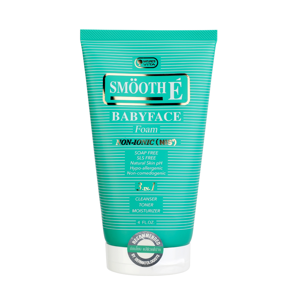 [สินค้าขายดี] Smooth E Babyface Foam สมูทอี เบบี้เฟส โฟม pH5 ลดสิวผิวแข็งแรง สำหรับคนผิวมัน เป็นสิว 2 / 4 / 8 Oz.