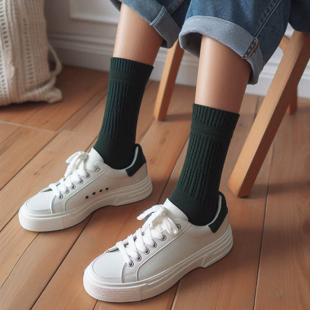 ถุงเท้าข้อกลาง สไตล์ญุี่ปุ่น ใส่ได้ทั้งชายและหญิง พร้อมส่ง