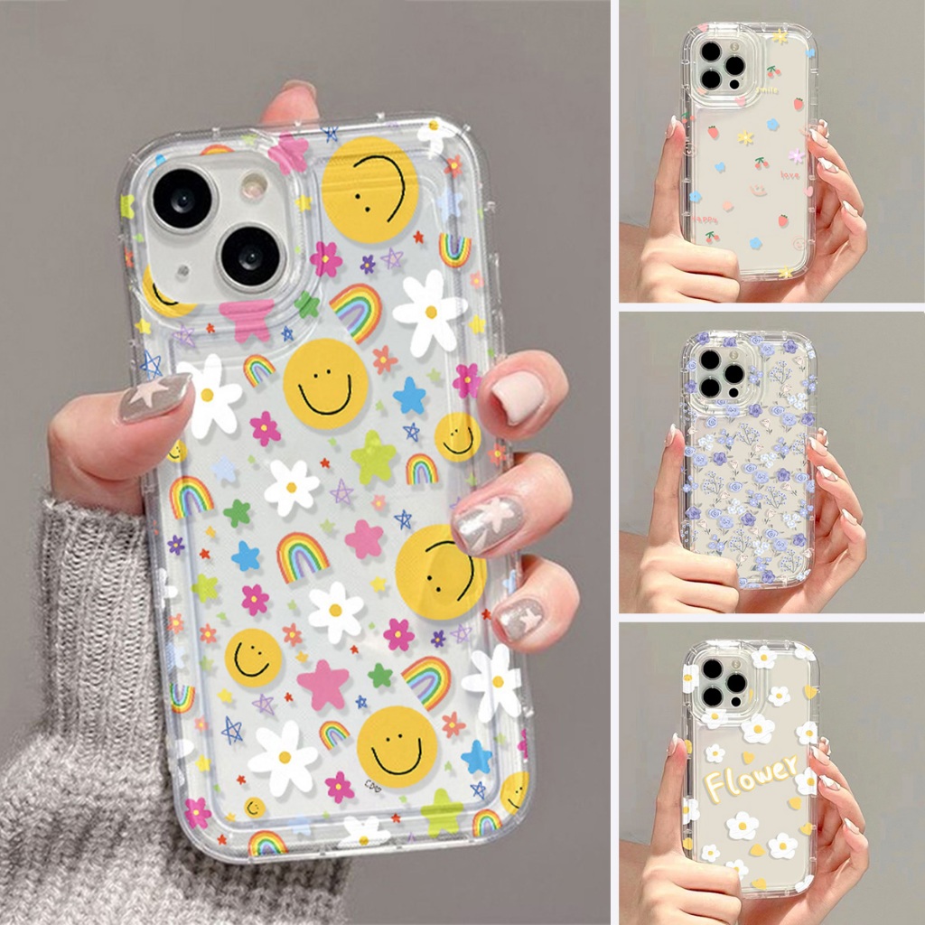 ถุงลมนิรภัย เคสโทรศัพท์For iPhone 11 12 13 14 15 Pro Max XR 7 8 Plus XS MAX X 6 6S SE อ่อนนุ่มโปร่งใสกันกระแทก TPU