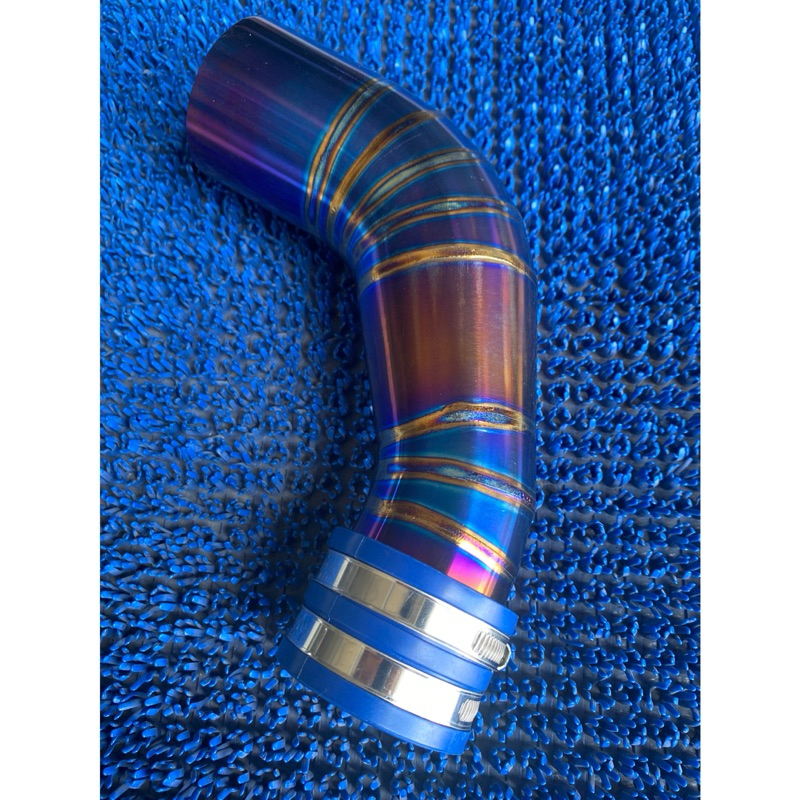 คอกรองไทเทเนียม  forza 350  พร้อมคอยาง+เข็มขัดรัด อะไหล่แต่ง อะไหล่มอเตอร์ไซต์