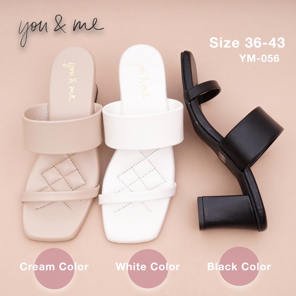You & Me ( Ready to ship) รองเท้าผู้หญิง ส้นสูง รองเท้าเเฟชั่นผู้หญิง YM-056